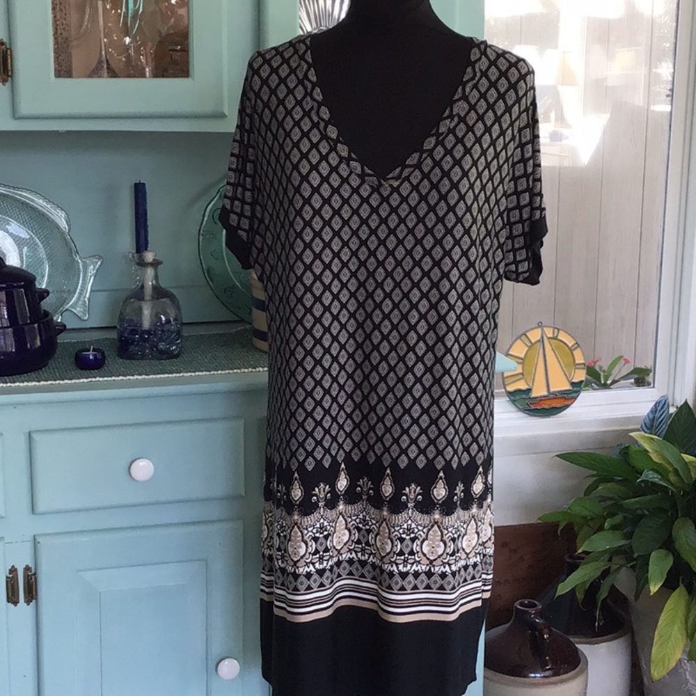 Creation L Border Print Jersey Dress